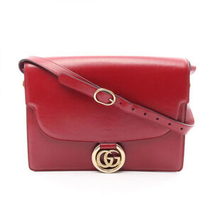 GUCCI Red Leather Shoulder Bag